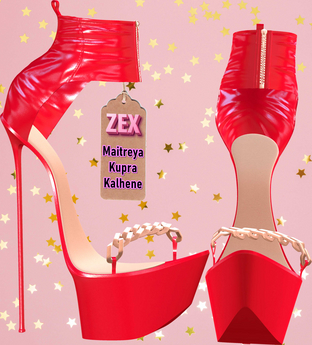 Second Life Marketplace - Winnie Peep Toe Shoes Blood
